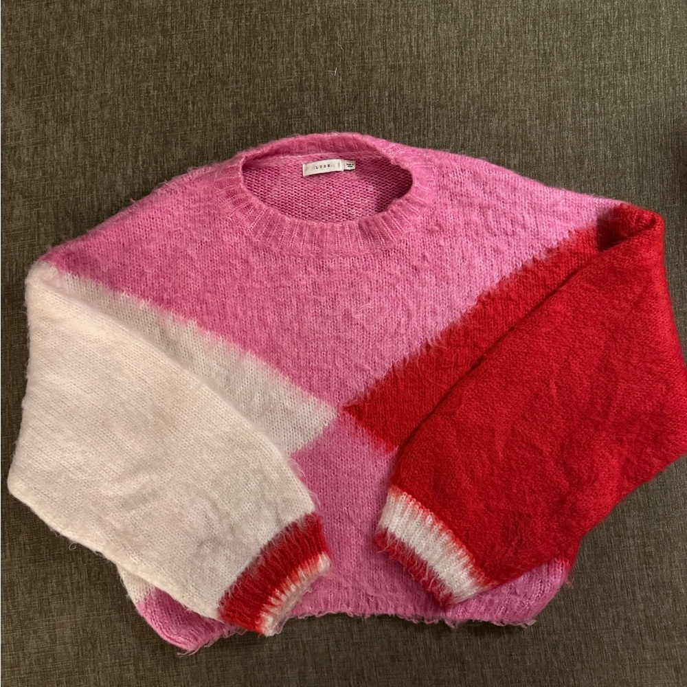 Lush Pink and Red Sweater - Picture 2 of 4